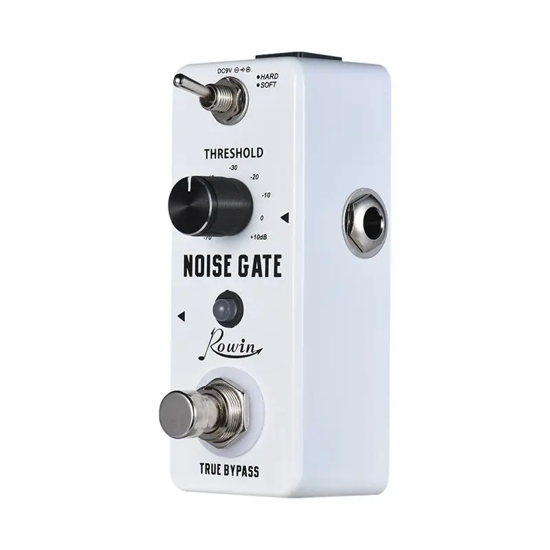 Rowin noise Gate гитарная педаль Шум снижение гитарная педаль 2 режимов алюминиевый сплав оболочки байпасс - Цвет: Зеленый