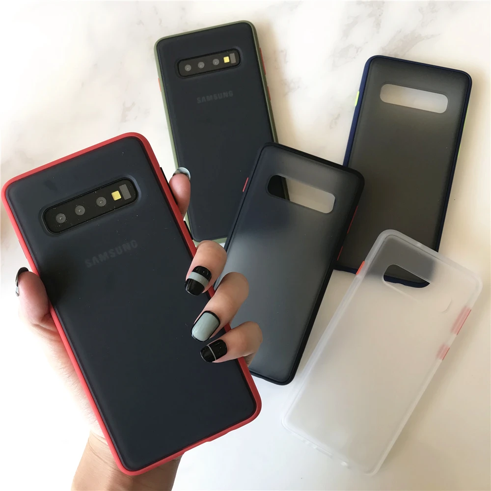 Силиконовый противоударный чехол-бампер для телефона samsung Galaxy S10 Plus Note 10 A10 A20 A30 A50