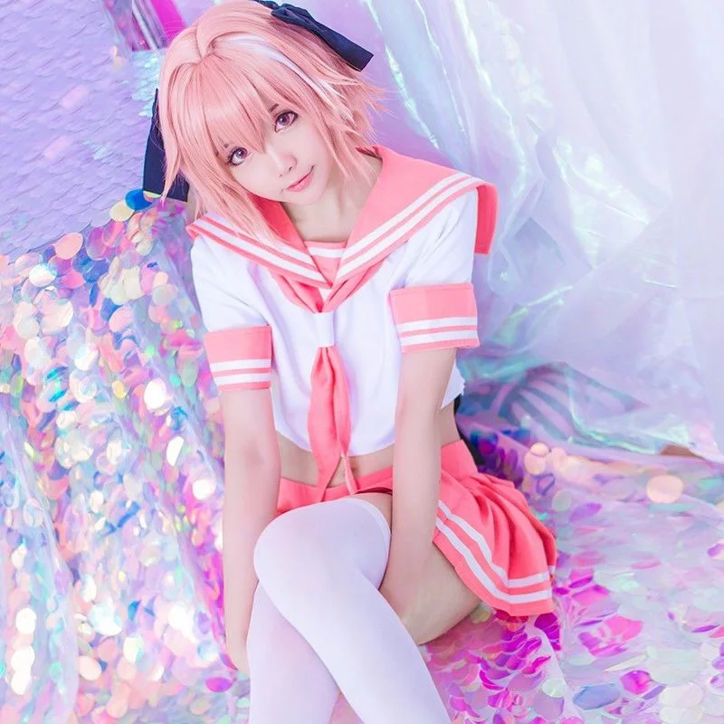 Костюм аниме Fate Grand Order FGO Astolfo для косплея Женский костюм JK матросский полный