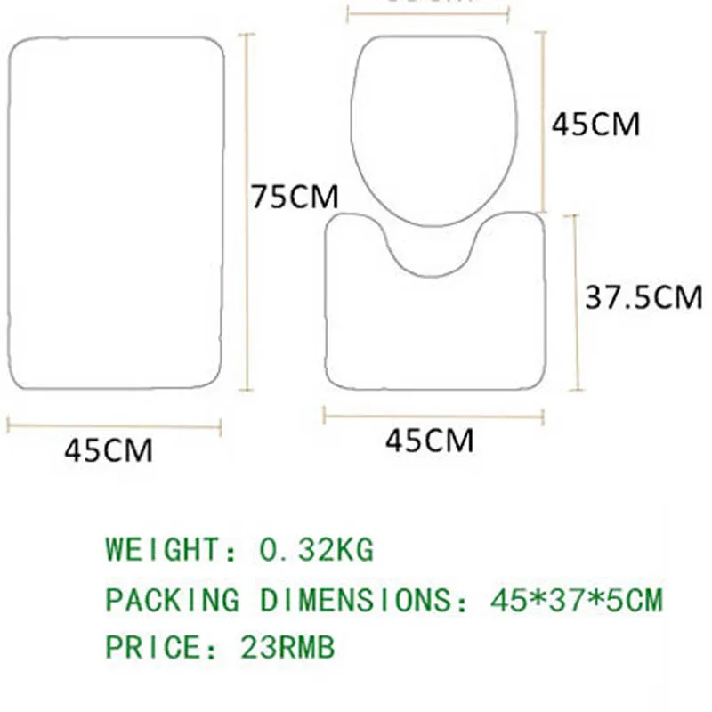 3 шт. коврик для ванной комнаты, коврик для ванной комнаты, нескользящий мраморный узор, полиэстер, крышка для унитаза, коврик для душевой комнаты, коврик для ванной