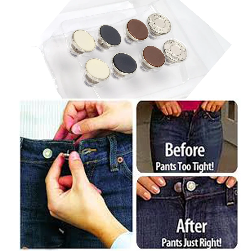 fixing button on jeans