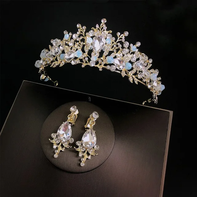 FORSEVEN Luxury Handmade Rhinestone Crystal Crown Tiaras Bridal Headbands Women Wedding Hair Jewelry Accessories JL JS1021