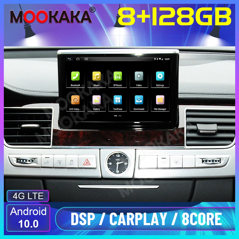 Автомагнитола на Android 10 0 8 ядер + 128 ГБ GPS аудио для Audi A8 2009 с 1920*720 | Автомобили и