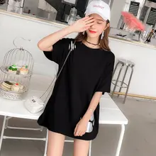 Женская футболка с коротким рукавом, стиль, корейский стиль, средней длины, для студентов, свободный крой, для похудения, мультяшный медведь, короткий рукав, топы для женщин