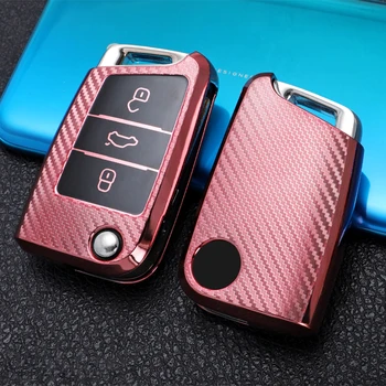 

High quality Car Key Cover Key Shell Protector For Volkswagen Golf 7 Car Styling Soft TPU Car Key Case Accessories