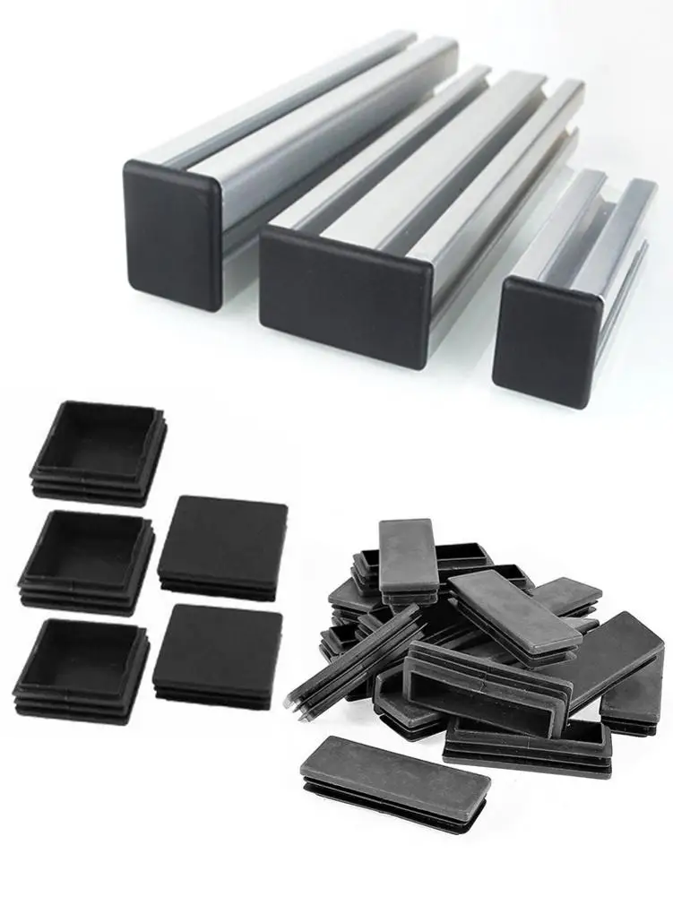 Industrial Hardware Biscuits & Plugs 100 PCS Plastic Square Plug 1 Inch Tubing Post End Cap Anti