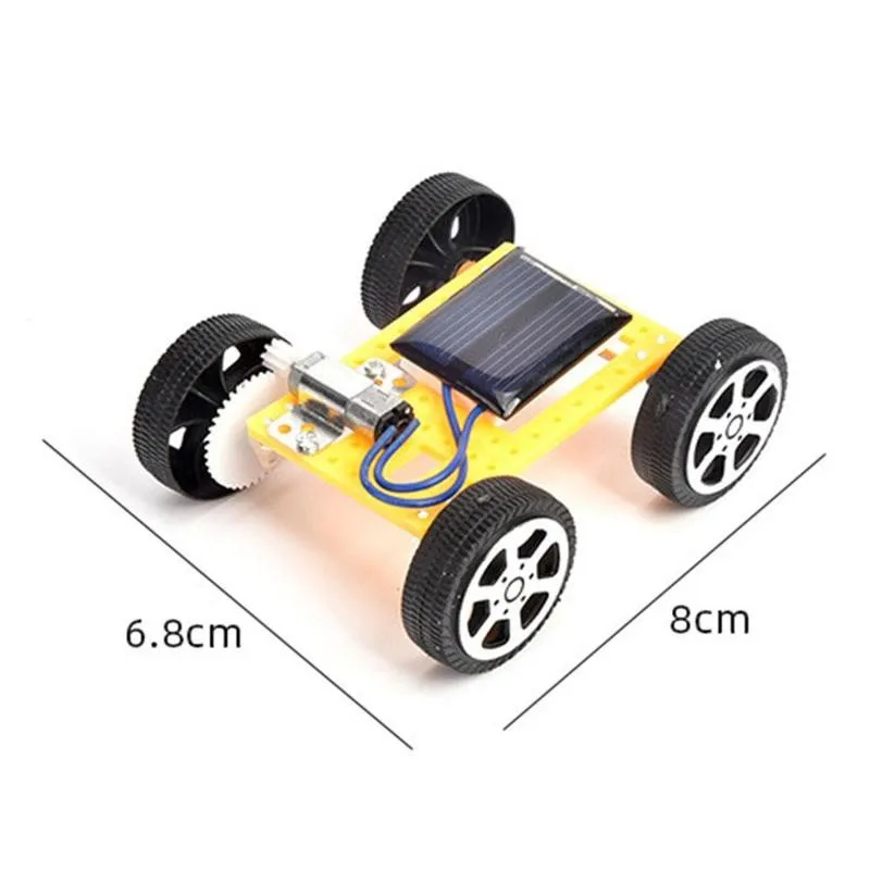 Solar Car DIY Assemble Toy Set Solar Powered Car Kit Educational Science For Kid DIY ABS Kit Child Early Educational Gift