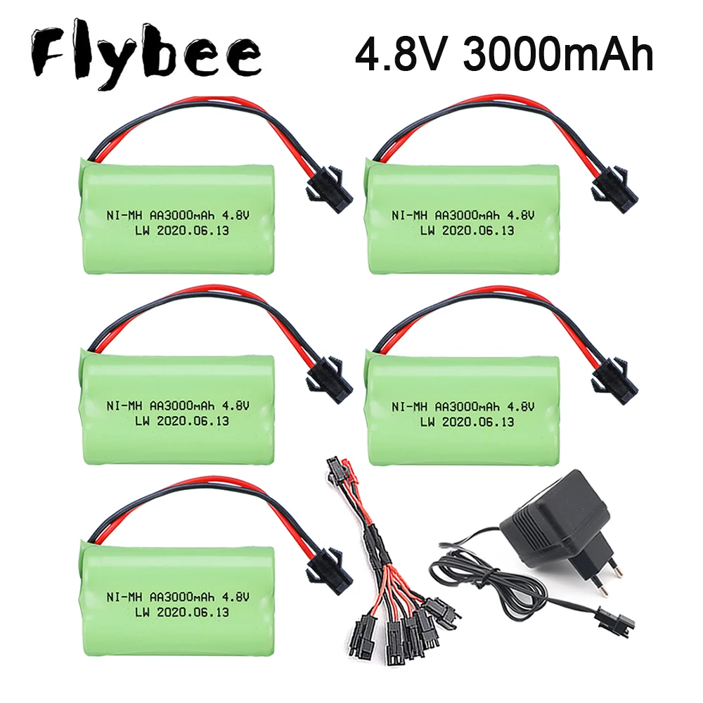 4.8v 3000mah RC Car Toys Battery With Charger cable 4.8v NiMH