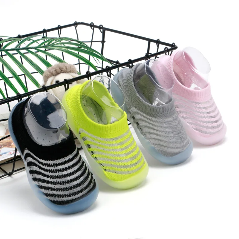 Baby Waterproof Non-slip Non-Falling Infant Ankle Sock Baby Toddler Shoes Summer Thin Viscose Shoes Soft Rubber Sole Baby Shoes