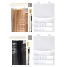 Эскиз, карандаш для рисования, профессиональный угольный эскиз, набор инструментов кистей для студентов с резиновой художественной кистью D08B