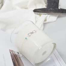 В европейском и американском стиле модное простое летнее Универсальный повезло с цифрой «8» и надписью, бесконечное Простой Бисероплетение ножной браслет приморский пляж анклет(браслет на ногу