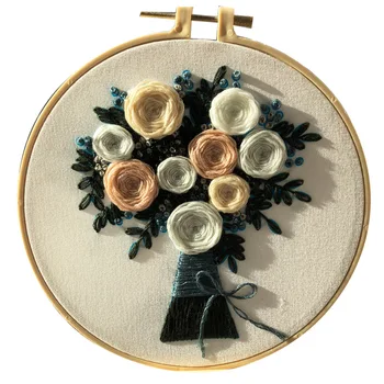 

Simple Design 3D DIY Flower Sketch Embroidery Kit Handmade Needlework Embroidery Diy Embroidery Kit Embroidery Pattern Modern