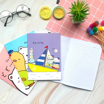 

San SUMIKKO GURASHI Cute animal Diary Notebook Kawaii Cartoon Notepad Hard Cover memo Time Organizer friend Kids stationery Gift