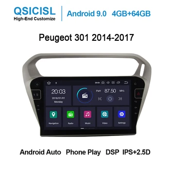 

Android 9.0 PX6 4GB+64GB IPS 2.5D 9 inches car dvd multimedia player for Peugeot 301 2014-2017 head unit radio multimedia stereo