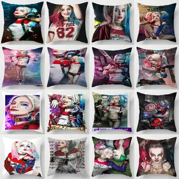 

ZENGA Harley Quinn Joker Pillow Cover 45x45cm Cushion Cover Decorative Pillows For Sofa Throw Pillows Home Decoration Pillowcase