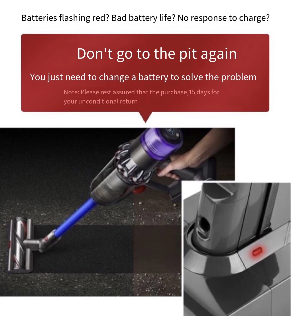 6000mAh suitable for Dyson V6 V7 V8 V10 V11 DC31A DC34B series battery SV03 DC62 SV10 SV11 SV12 SV14 SV15 vacuum cleaner battery Hd3167ffaf8834e87bed43dd1a7a9e7c90