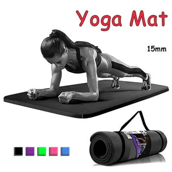 

Yoga Mat Exercise Pad Home Non Slip Carpet Mat For Beginner Fitness Gym Handle 15mm Mats Health Lose Weight Dropshipping#2