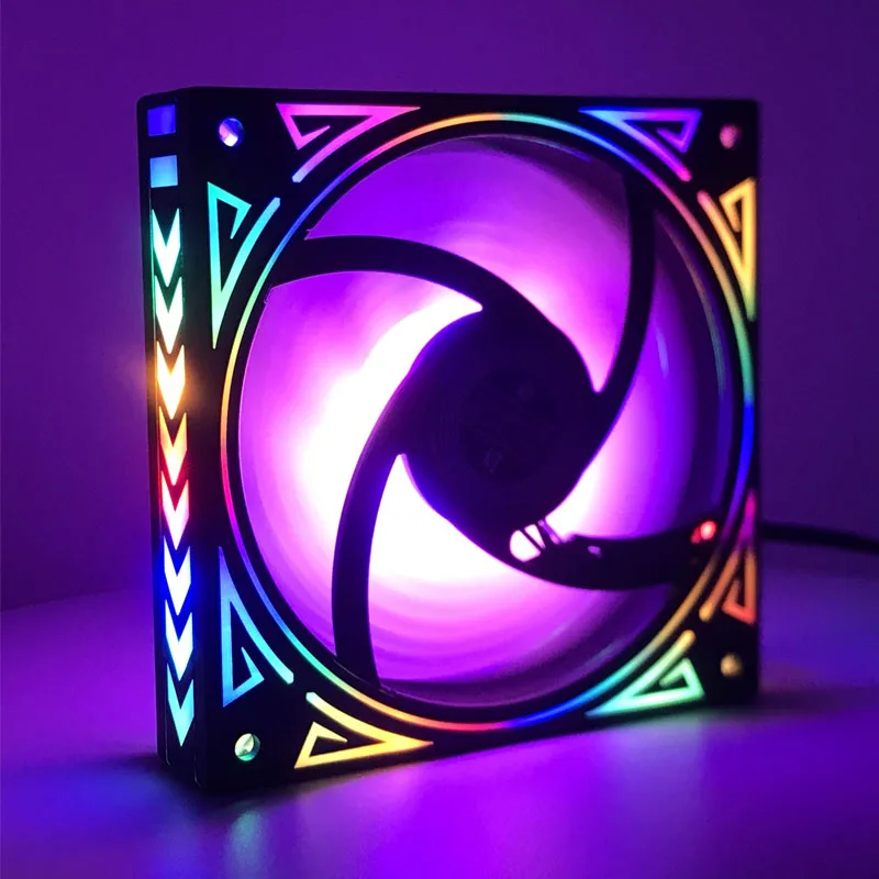 Radiador de Refrigeração Ultra Silencioso Led para Computador pc 120 mm 12cm 120x120x25 mm 12v 12vdc 3p Ide 4d Fios - Imagem 4