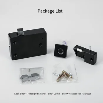 

Smart Fingerprint Lock Cabinet Lock Biometric Electric Lock Fingerprint Drawer Lock for Office File Cabinet USB Rechargeable