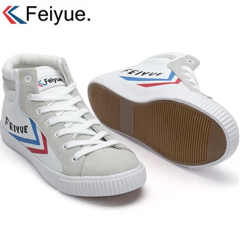 Feiyue/обувь Delat; кроссовки средней высоты; классическая резиновая обувь с высоким берцем на плоской подошве; парусиновая обувь для скейтбординга; уличная культура; мужские и женские кроссовки на шнуровке - Цвет: white