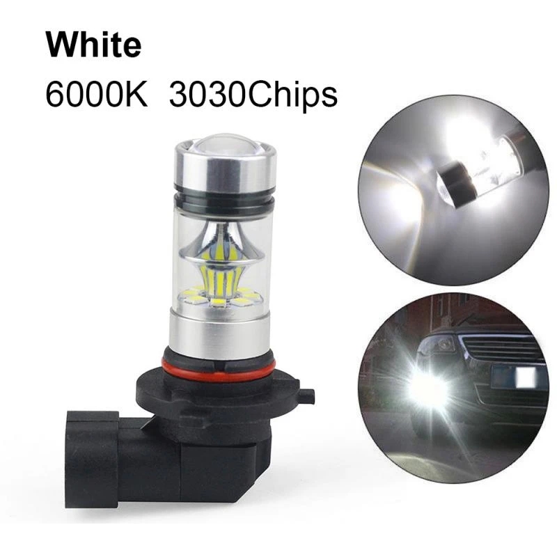2Pcs 9005/9006 High Power COB LED 100W Fog Driving Light Bulb 6000K For MAZDA 