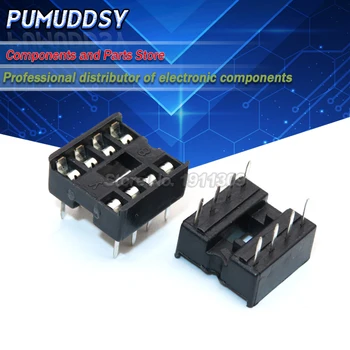 

10PCS DIP-8 Square Hole 8 Pins 2.54MM DIP8 IC Sockets Adaptor Solder Type IC Connector