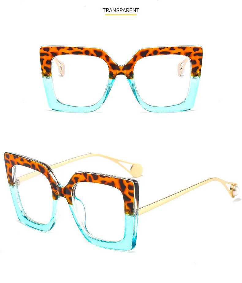 reading glasses with blue light filter Fashion Women Square Blue Light Glasses Oprawki Okularowe Damskie Glass Frame Retro Clear Reading Computer Eyeglasses Unisex blue light glasses women