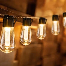 

Fairy String Lights Christmas Wreath Light Bulb String Outdoor Holiday Garden Terrace Pavilion Vegetable Decorative