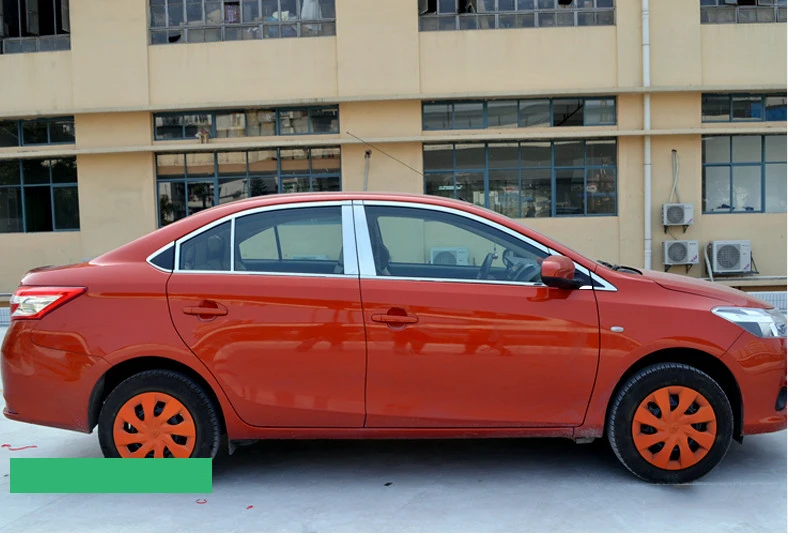 Нержавеющая сталь внешний подоконник крышка планки для toyota vios yaris седан стайлинга автомобилей