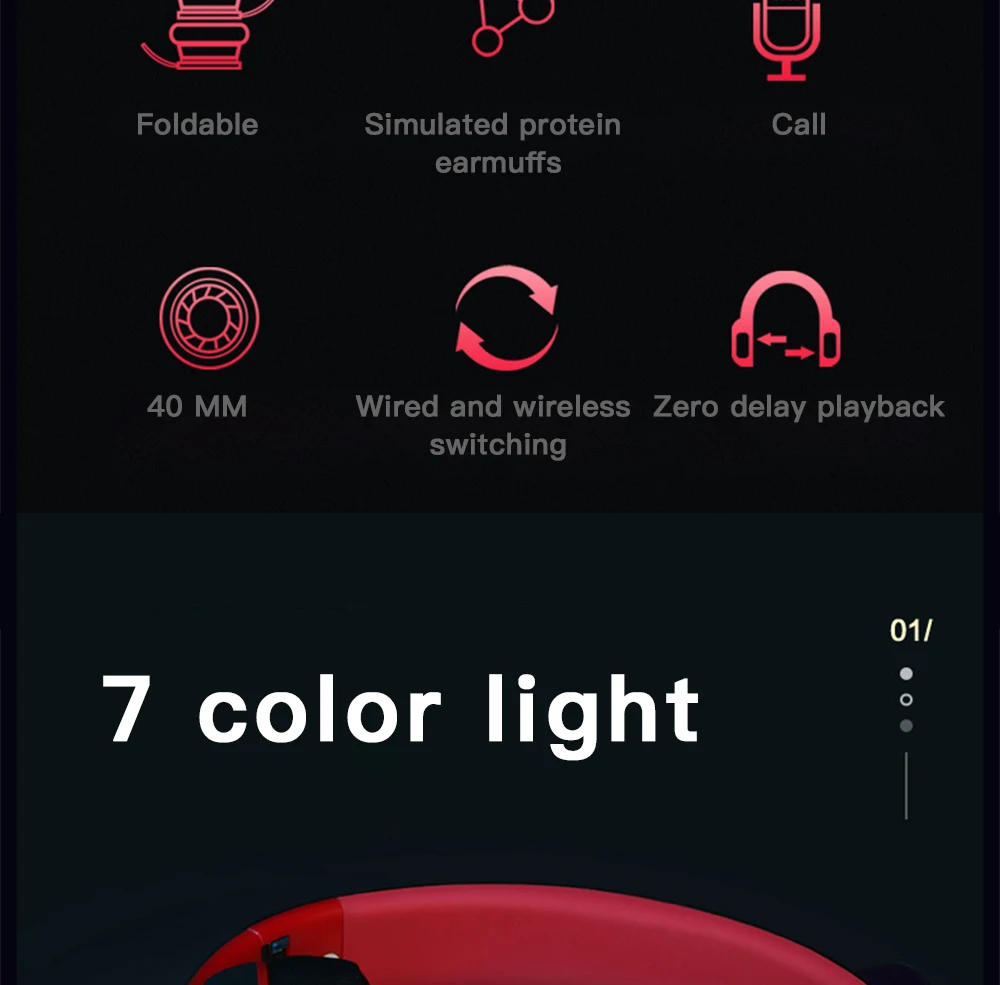 Qh18 Игровые наушники с креплением на голову лучшие наушники bluetooth 4,2 Беспроводные наушники с микрофоном