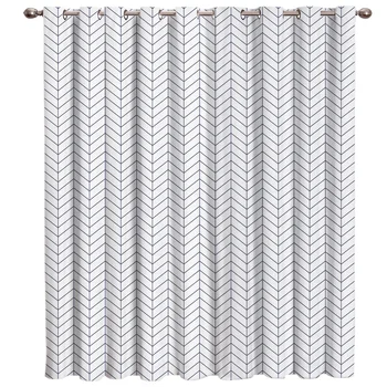 

Geometric Herringbone Window Curtains Dark Living Room Blackout Outdoor Kitchen Indoor Fabric Kids Window Treatment Ideas Window