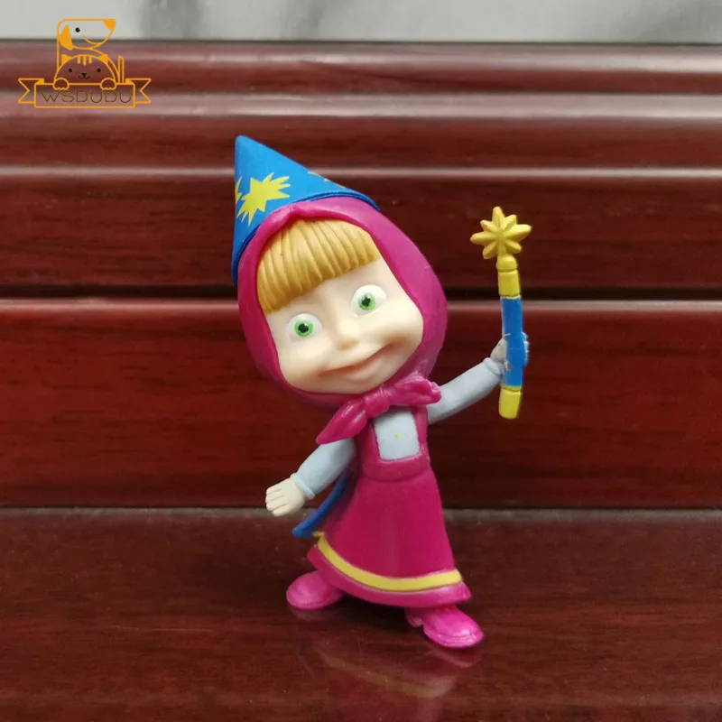 Милые Аниме фигурки Маши, игрушки принцессы для девочек, Мультяшные фигурки сестер, русские куклы для коллекционных детских моделей, Декор, подарок - Цвет: 2