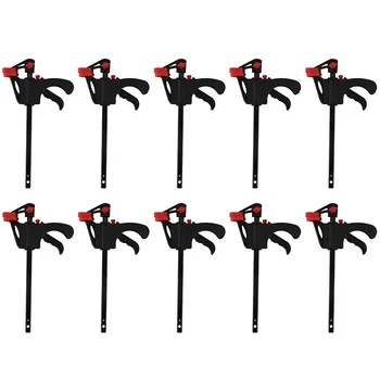 

4 Inch Quick Ratchet Release Speed Squeeze Wood Working Work Bar F Clamp Clip Kit Spreader Gadget Tools DIY Hand Tool