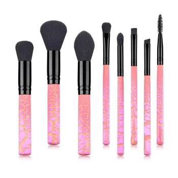 

8 makeup brush set, burst crack, black tube, loose powder brush, new makeup tool, beauty tool