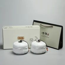 2 шт./лот, керамическая банка для чая, кухонный органайзер для специй, упаковка для чая, Подарочная коробка, герметичные банки для чая, качественный фарфоровый контейнер