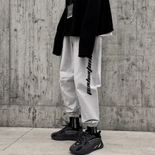 Мужские брюки в стиле хип-хоп с завязками на лодыжке, популярные Брендовые брюки, трендовые Капри, спортивные штаны, свободные брюки-карго, повседневные брюки