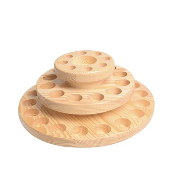 

39 Slots Rotating Wooden Gifts Storage Aromatherapy Organizer Durable Solid Saving Space Display Home Essential Oil Stand