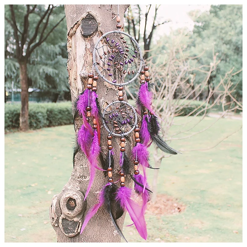 Fashion-Purple+black Dreams Handmade Bohemian Dreamcatcher