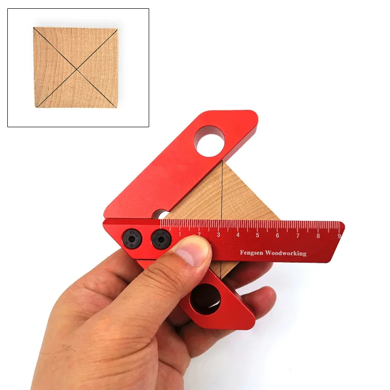 Woodworking center scribe Square center scribe 45 degrees 90 degree right angle line gauge Woodworking tools