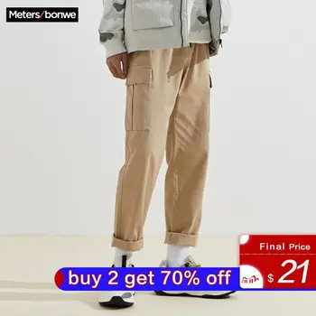 

Metersbonwe 2020 New Men Sport cargo Pants Spring Autumn Casual Trousers Fashion Straight Jogging Pants Male cargo pants
