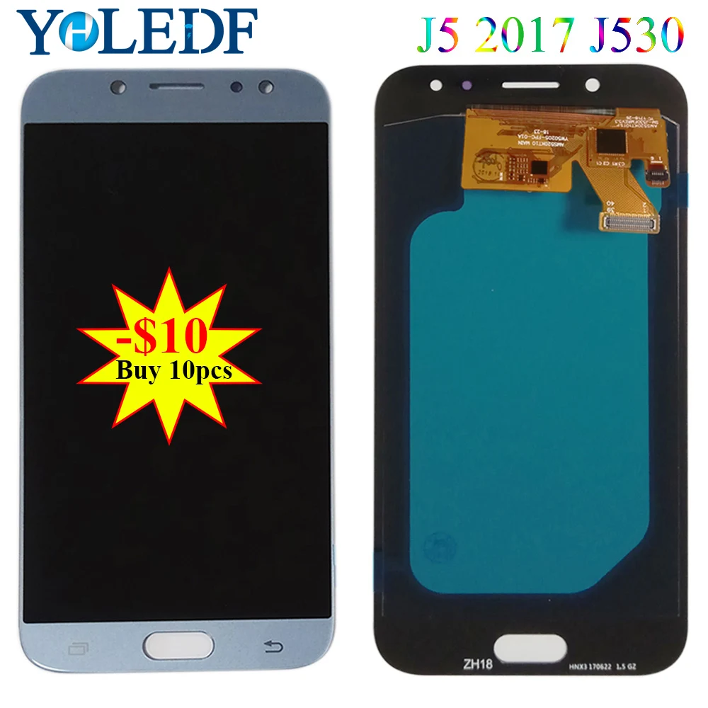 ЖК дисплей Super AMOLED для Samsung J5 Pro 2017 J530 J530F сенсорный экран Pantalla J530M J530G J530Y дигитайзер