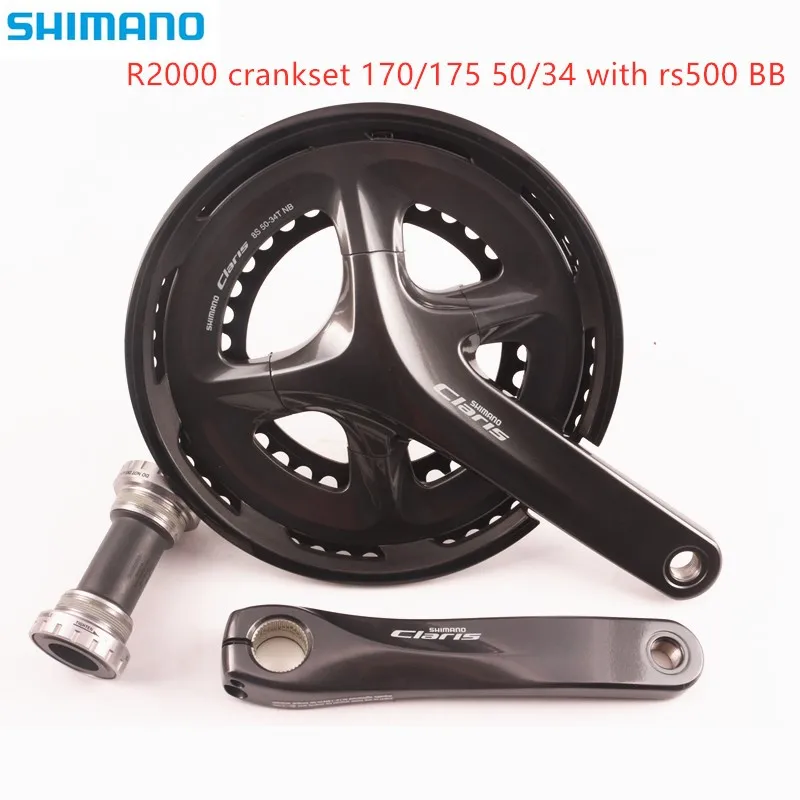 Shimano Claris R2000 кривошипная система 8 скоростей шоссейный велосипед 170 50 34t с rs500 нижним кронштейном велосипедные