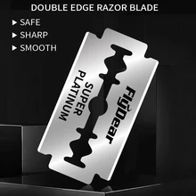 10 PCS/Lot Double Edge Razor Blades Super Platinum Stainless Steel Shaving Razor Replacement Safe Blade Smooth Barber Tools