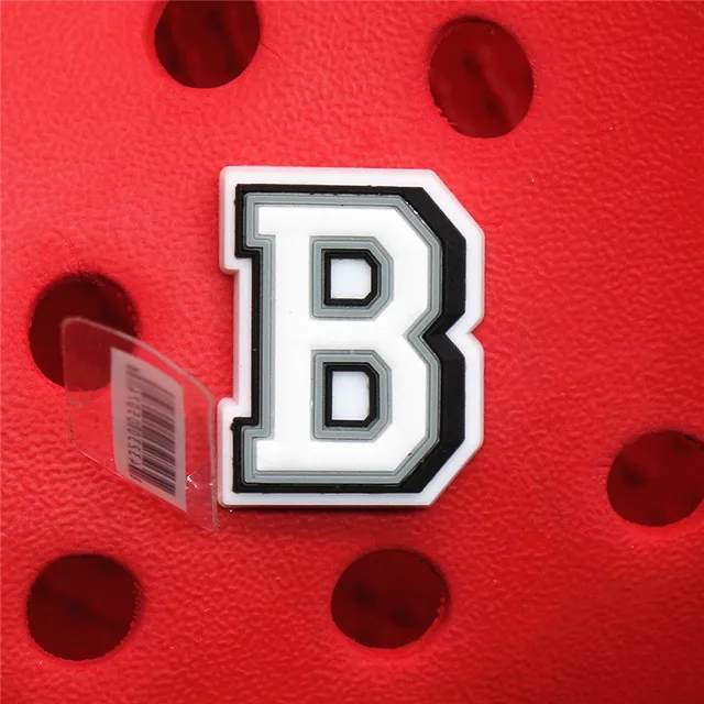 Original PVC Shoe Buckle Accessories DIY Combination English Alphabet Shoes Decoration Jibz for Croc Charms Bracelets Kids Gifts U165-B