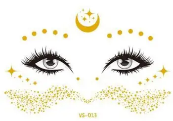 

Temporary Tatoo Fake Tattoo Sticker Star Hot Stamping Face Tattoos Masquerade Tatouage Waterproof Flash Tatto For Women Girl