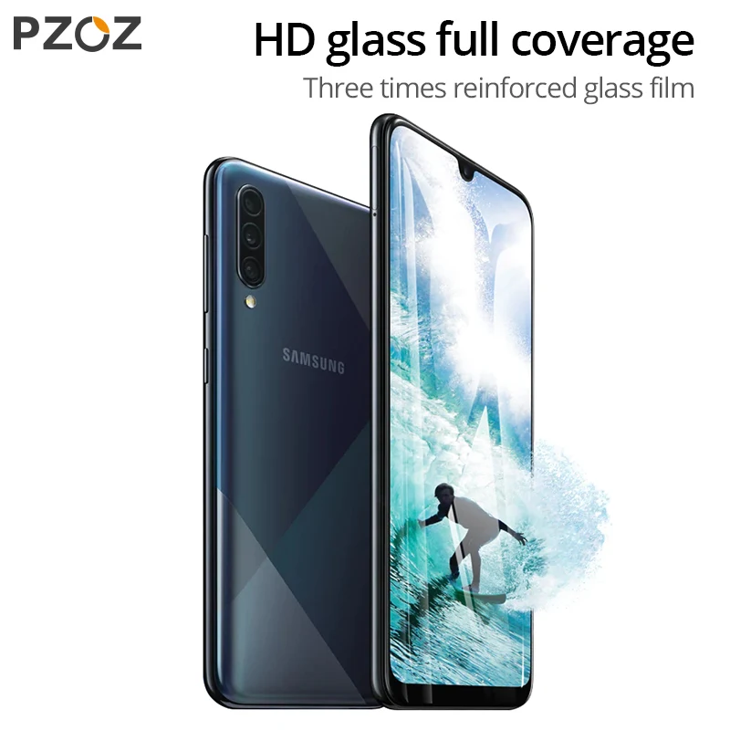 PZOZ закаленное стекло для samsung Galaxy A50, Защитное стекло для экрана samsung Galaxy A50, защита экрана мобильного телефона Flm 9H