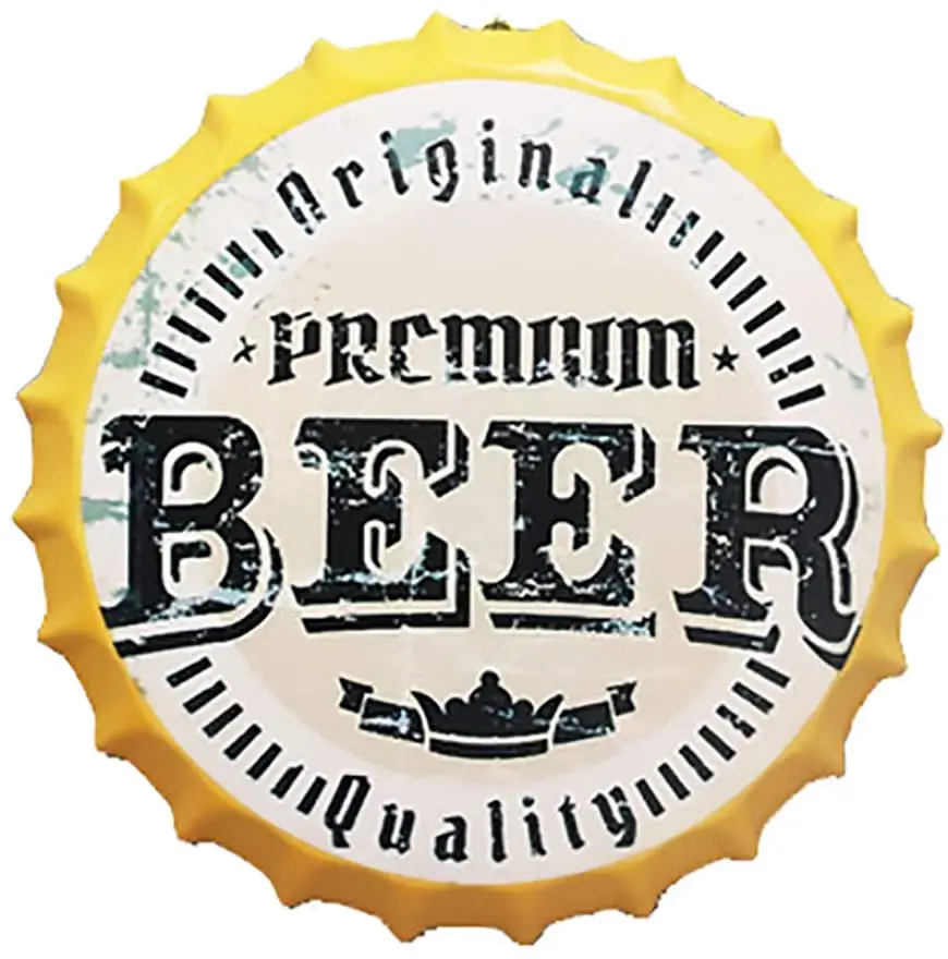

Modern Retro Tin Sign Bottle Cap Metal Poster - Beer - for Shop/Bar/Club/Cafe/Home/Wall Decor