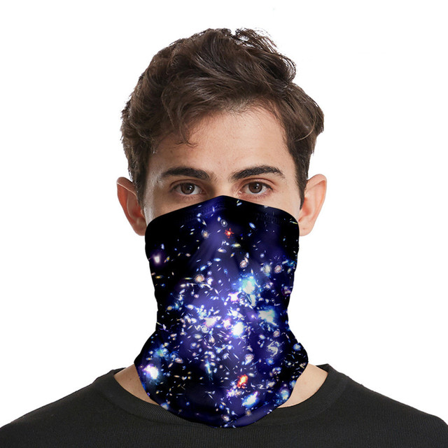 stars color seamless headscarves for men and women with ice silk sunscreen bib mask multi-functional sports magic headscarve