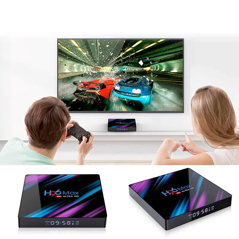 Android 9,0 H96 Max tv Box 2 ГБ/4 Гб ram/32 ГБ/16 ГБ/64 ГБ RK3318 четырехъядерный 64 бит-A53 H.265 декодирование