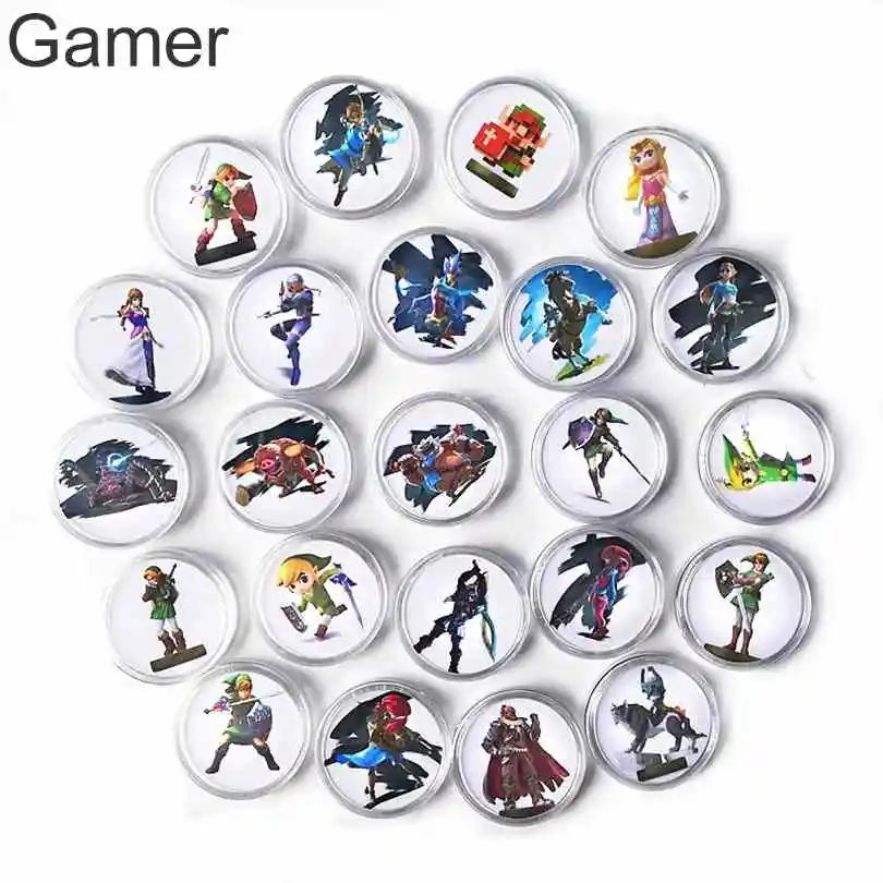 24 шт. изысканные круговые для Amiibo легенда о Зельде дыхание диких NFC игровые карты